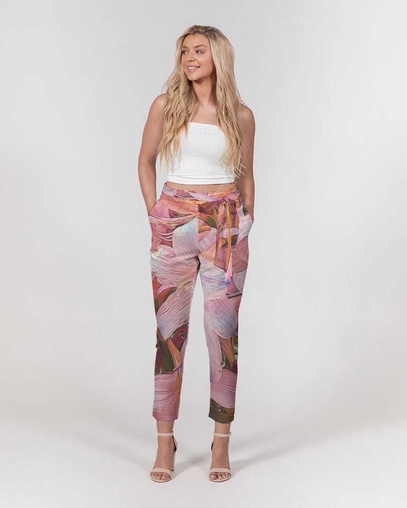 Pink Amaryllis Women's Belted Tapered Pants