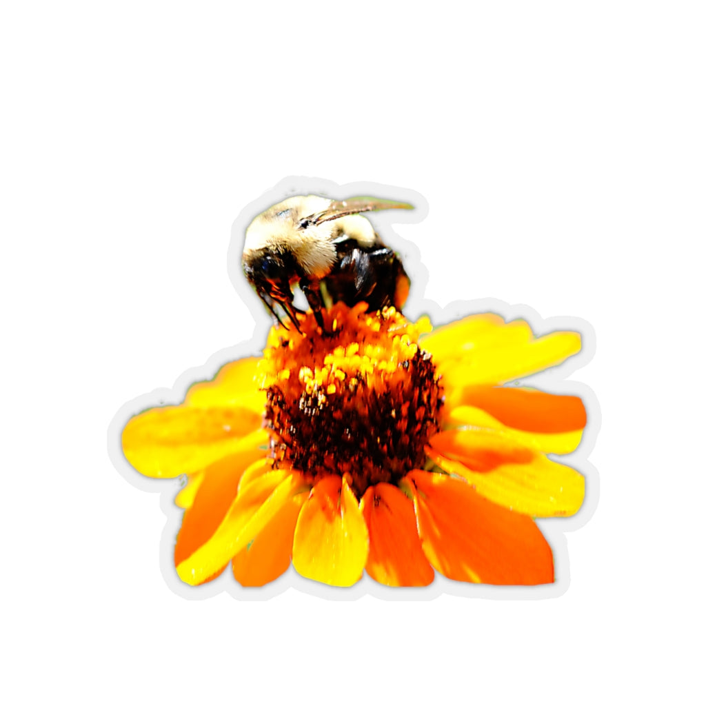 Bee on a Flower Kiss-Cut Stickers