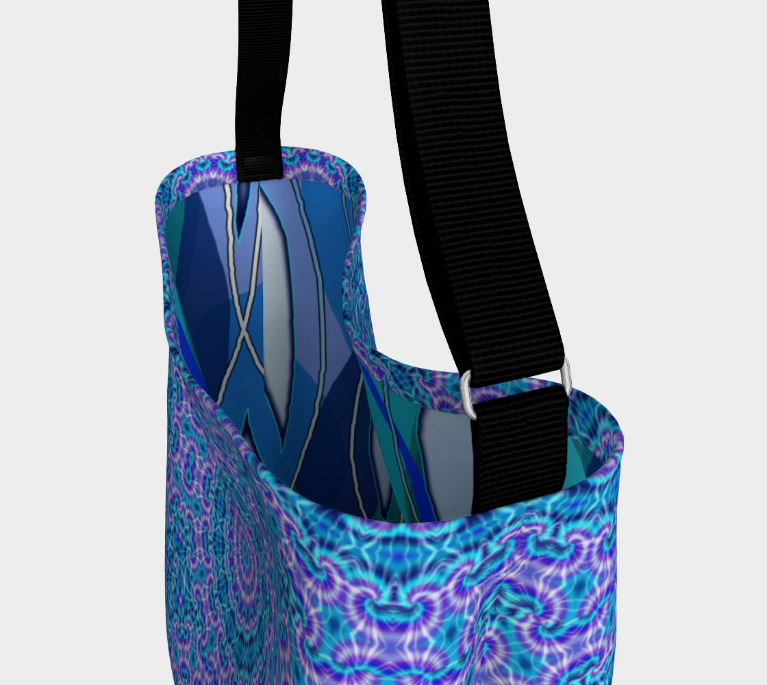 Blue and Purple Tie Dye Day Tote