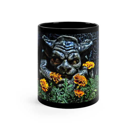 Gargoyle garden Keeper Black Coffee Mug, 11oz
