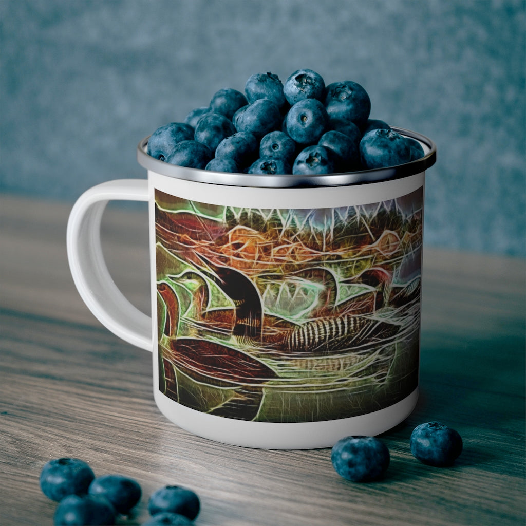 Loons Enamel Camping Mug