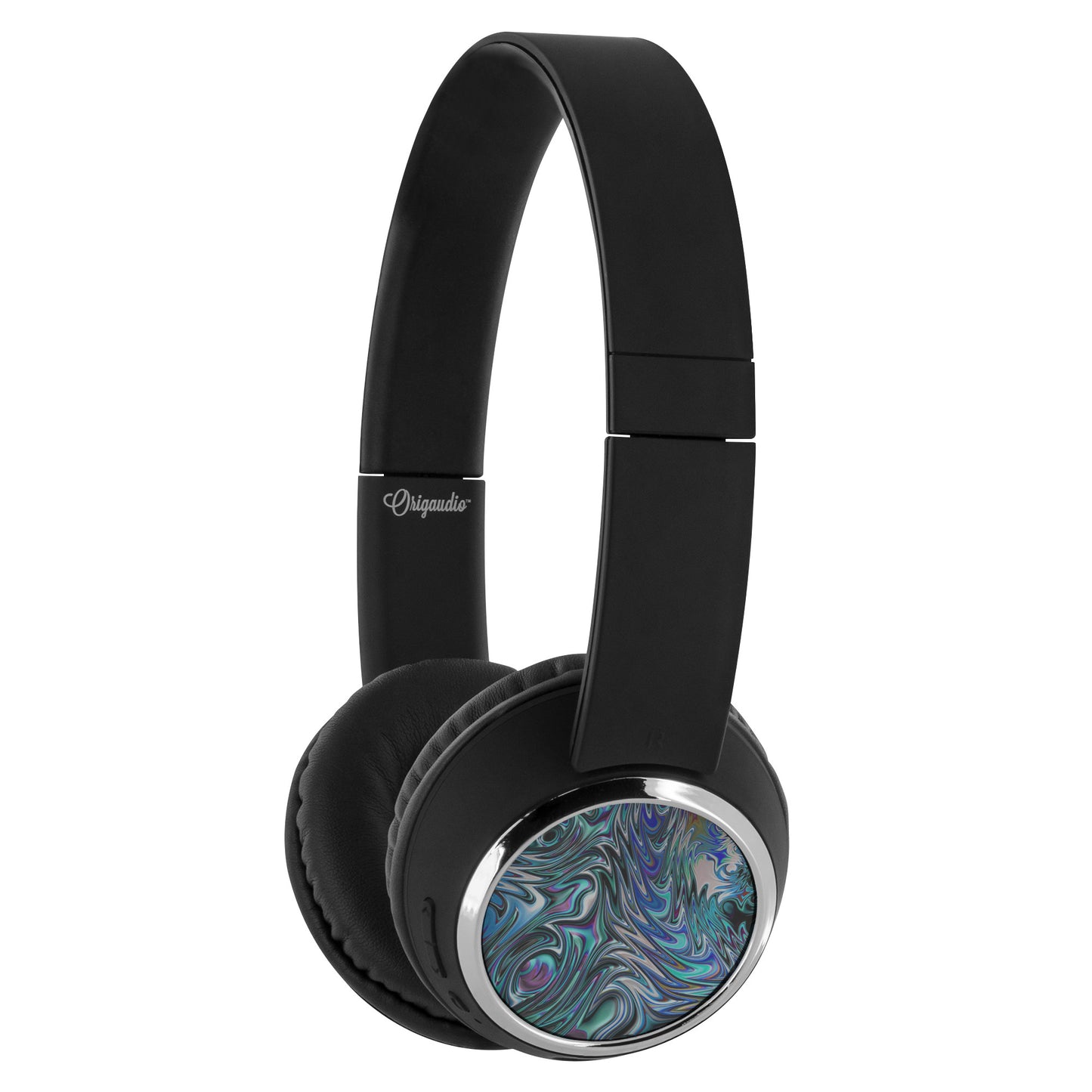 Blue Swirl Fractal Beebop Headphones