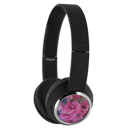 Dark Pink Gladiolas Beebop Headphones