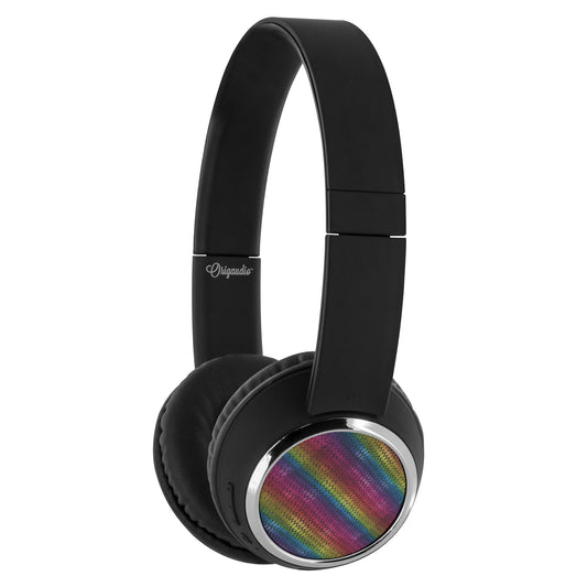Diagonal Rainbow Dragon Scales Beebop Headphones
