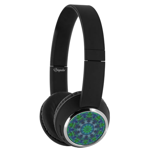 Green Blue Kaleidoscope Beebop Headphones