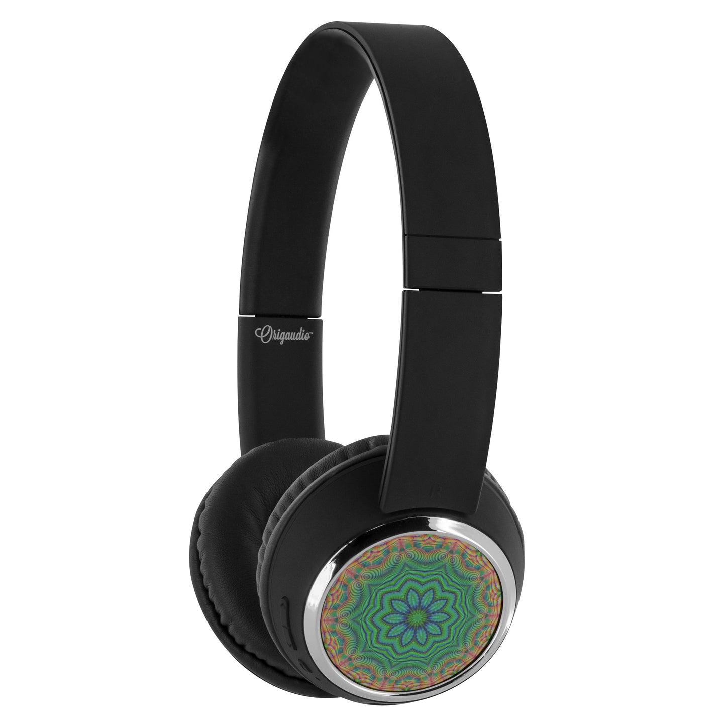 Green Fractal Kaleidoscope Beebop Headphones