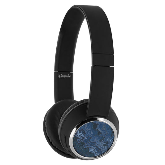 Melted Blue Chrome Beebop Headphones