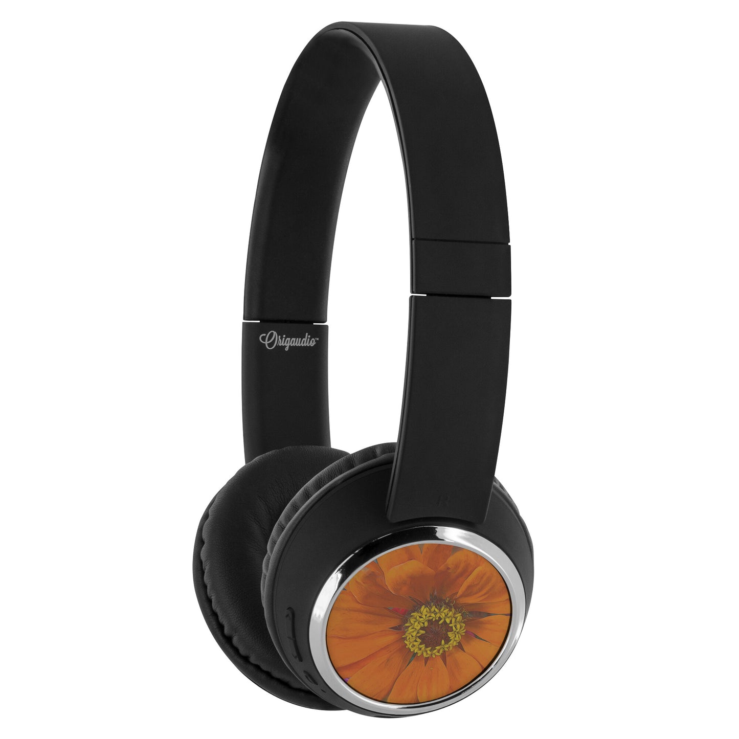 Orange and Yellow Flower Beebop Headphones