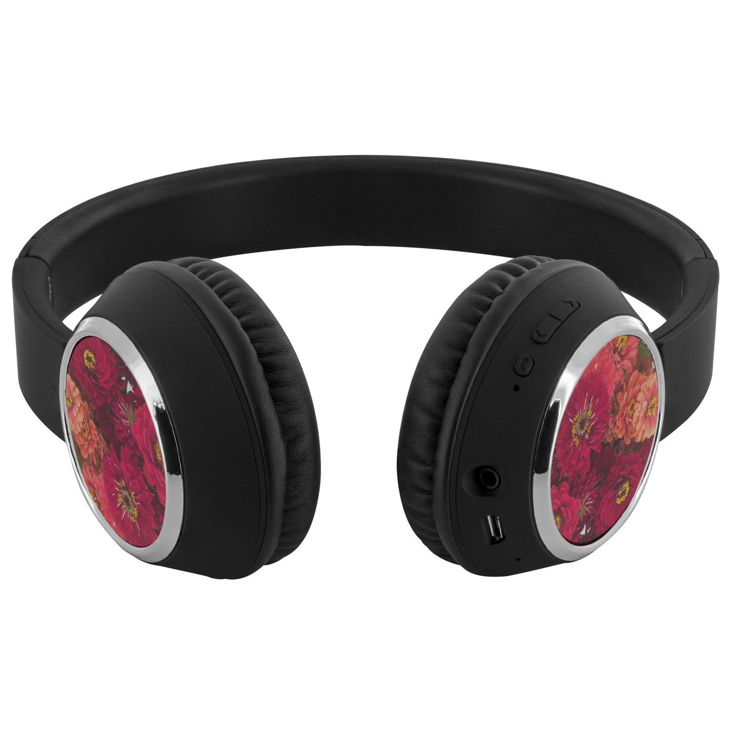 Peach and Pink Zinnias Beebop Headphones