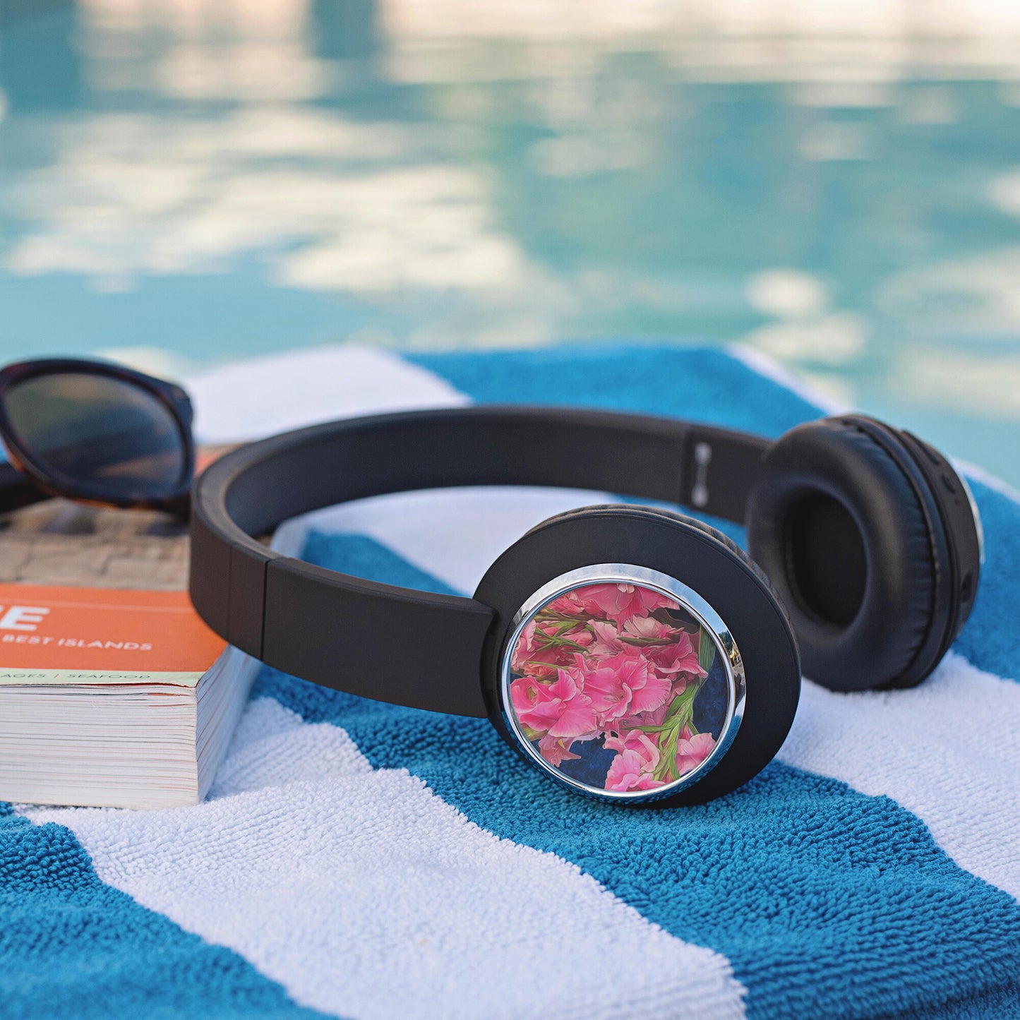 Pink Gladiolas Beebop Headphones