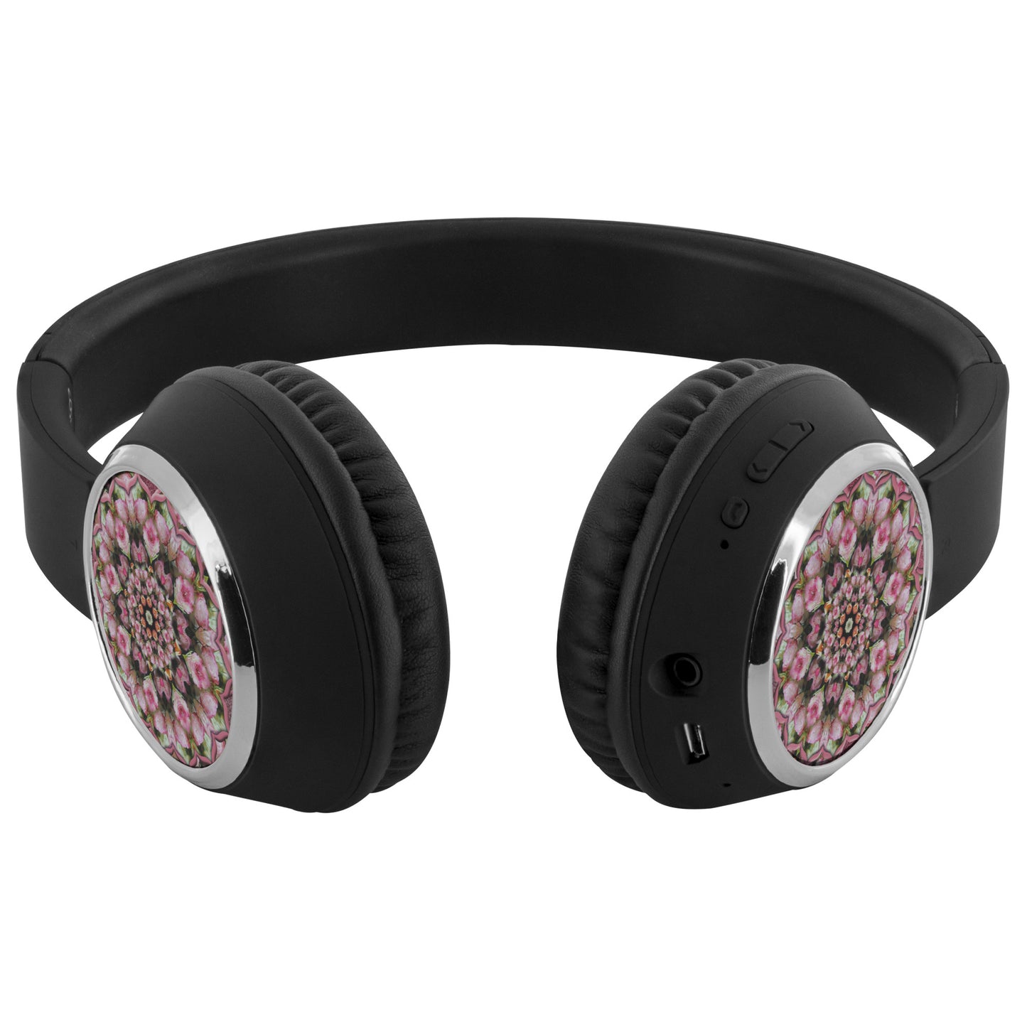 Pink Rose Kaleidoscope Beebop Headphones