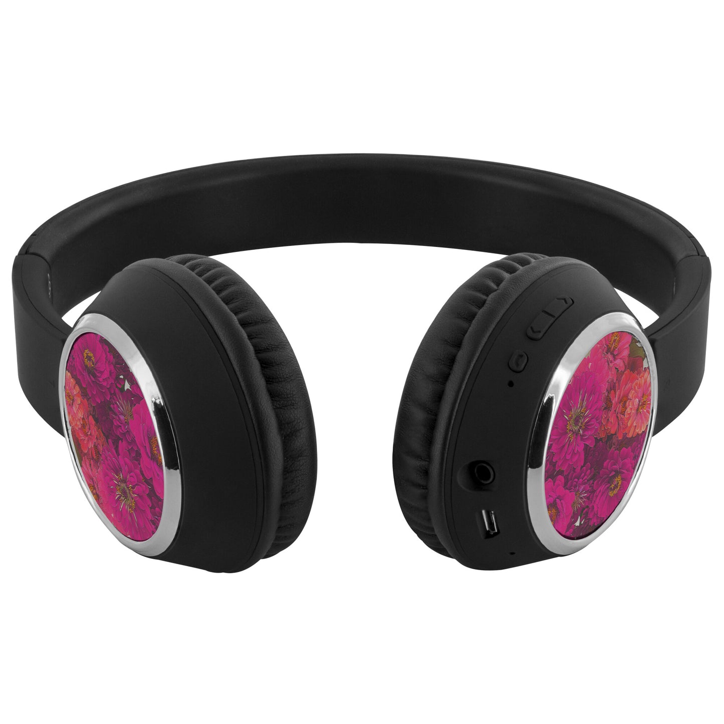 Pink Zinnias Beebop Headphones