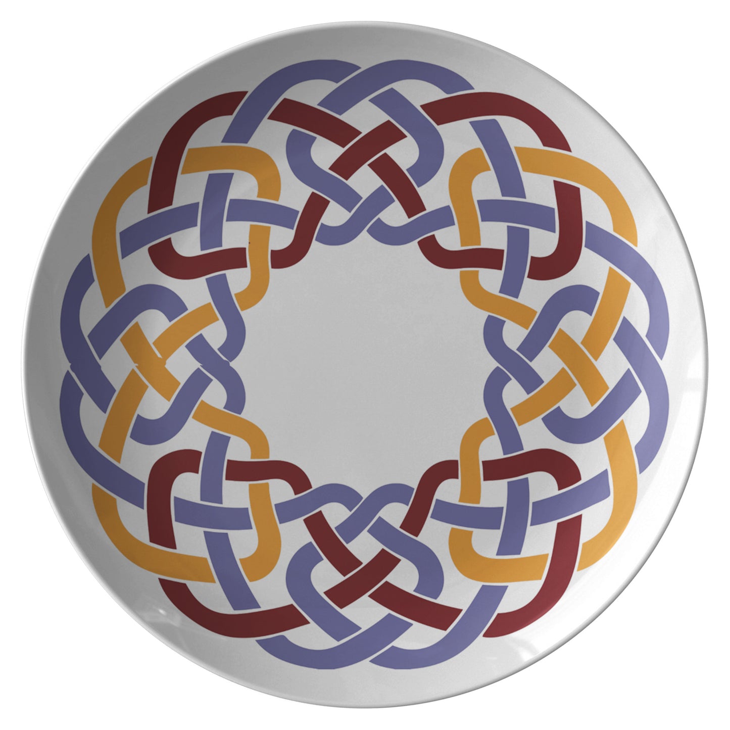 Red Yellow Blue Celtic Knot Dinnerware Plate