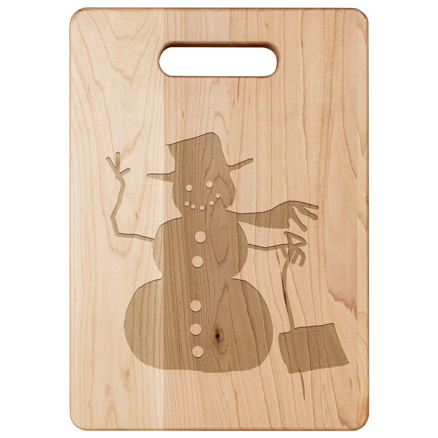 Waving Snowman Maple Cutting Board