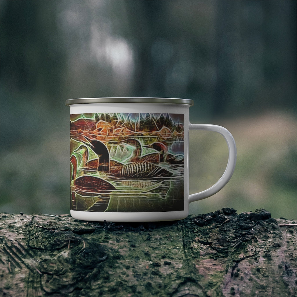 Loons Enamel Camping Mug