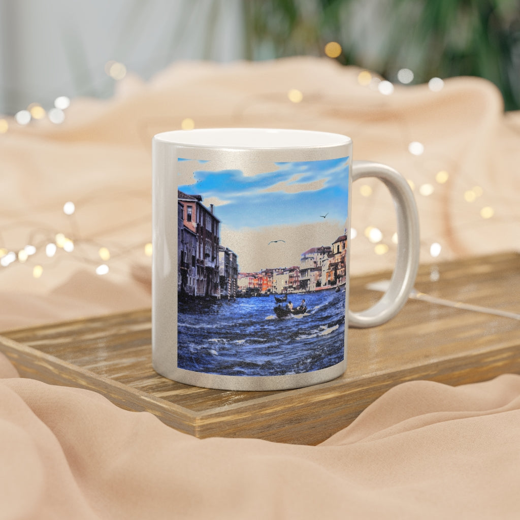 Venice Canal Metallic Mug (Silver\Gold)