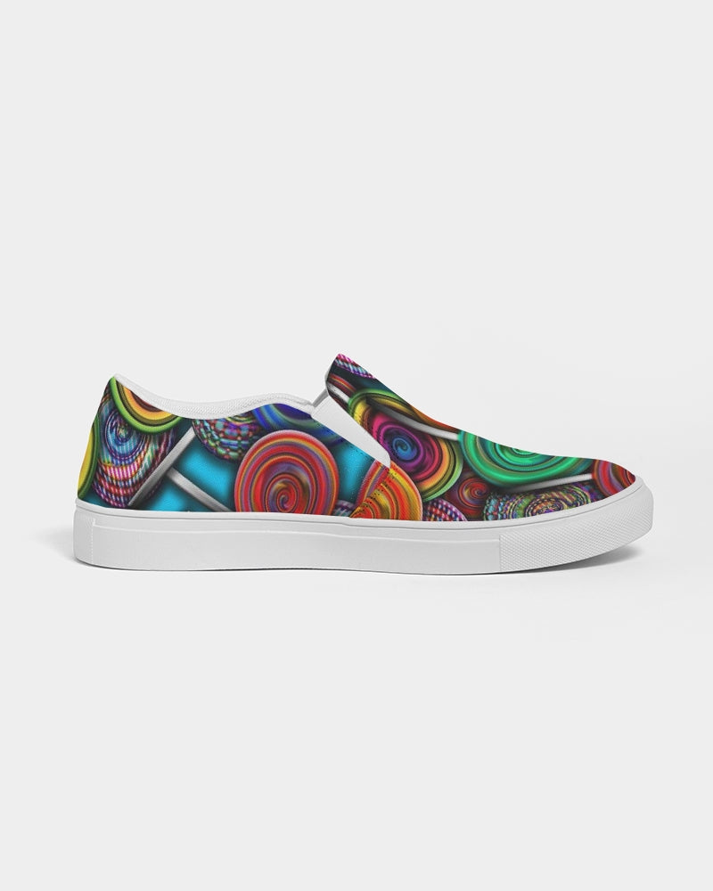 Colorful Lollipops Women's Slip-On Canvas Shoe