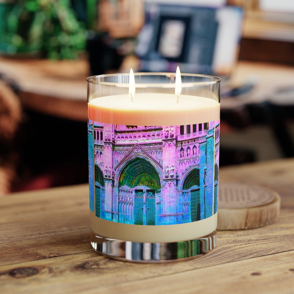 Cathedral Doors In Pink and Blue Scented Candle - Full Glass, 11oz