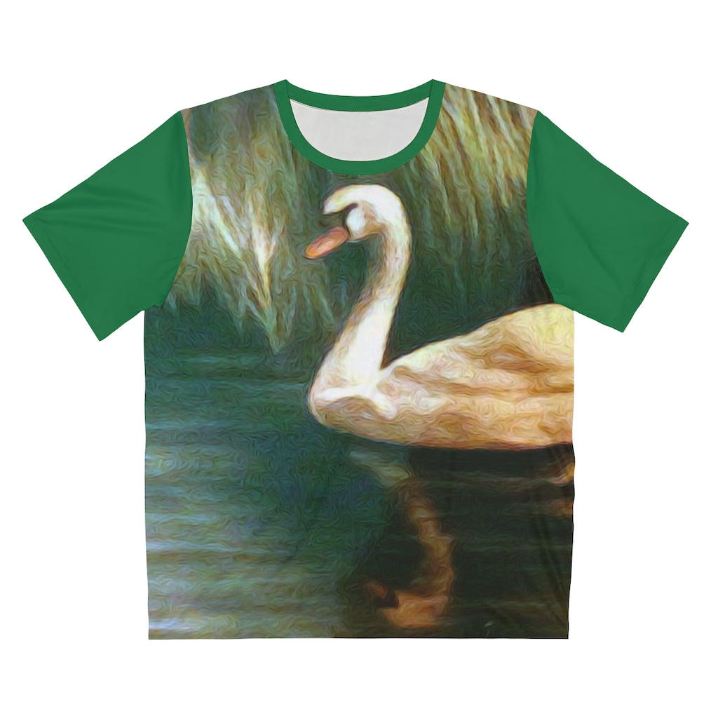Swan Painting Unisex AOP Cut & Sew T-Shirt