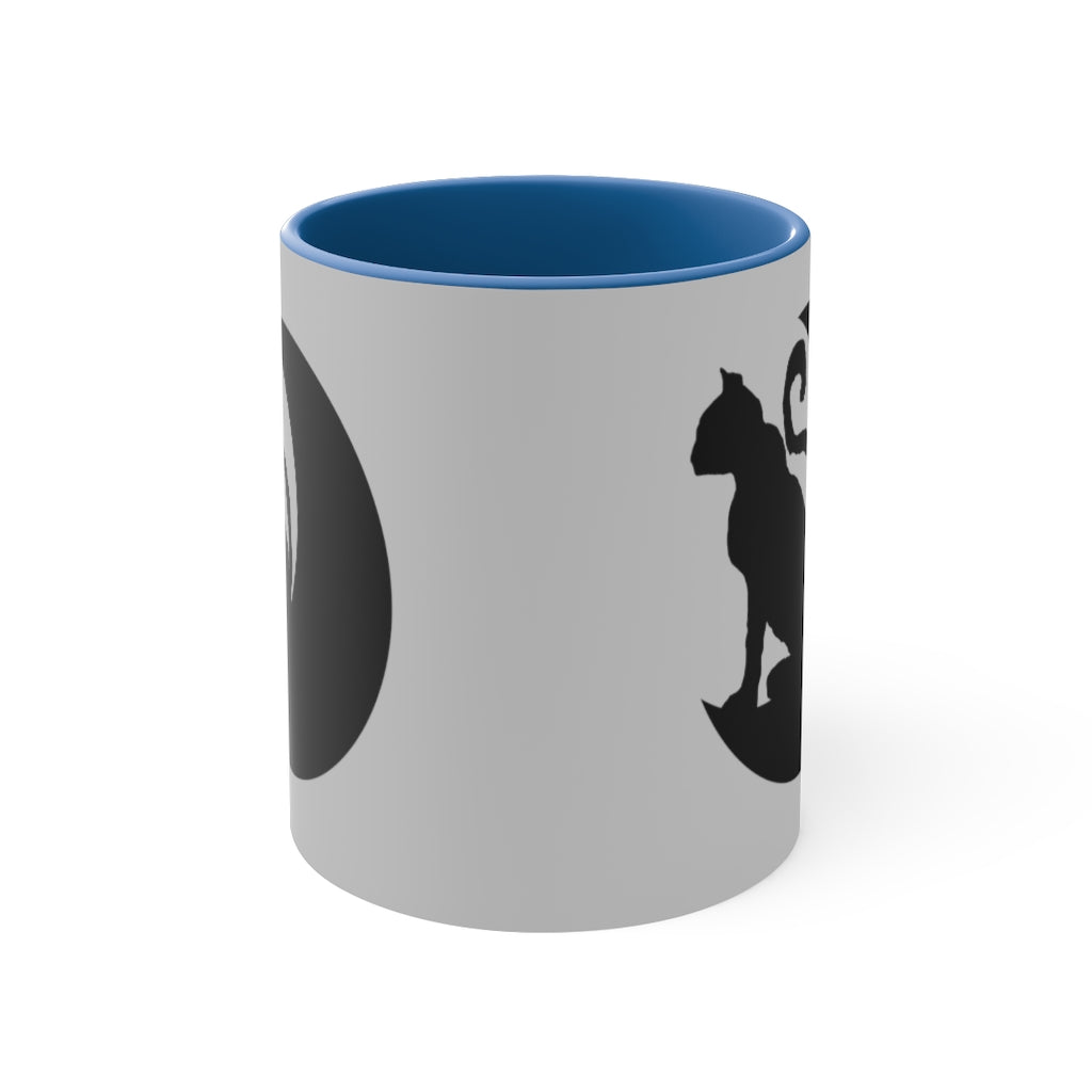 Cat On The Moon Accent Coffee Mug, 11oz