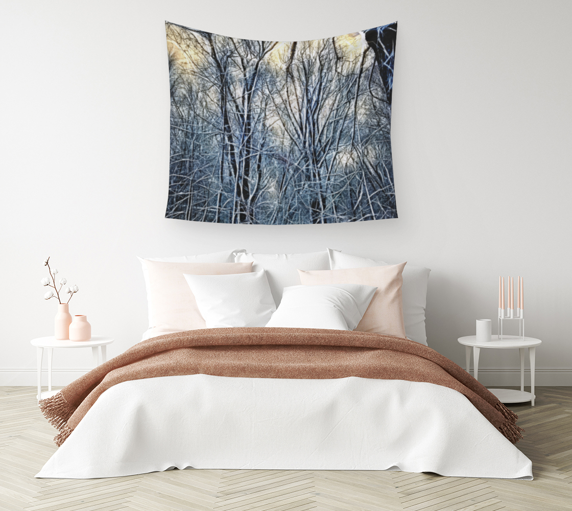 4 Oclock Winter Landscape Tapestry