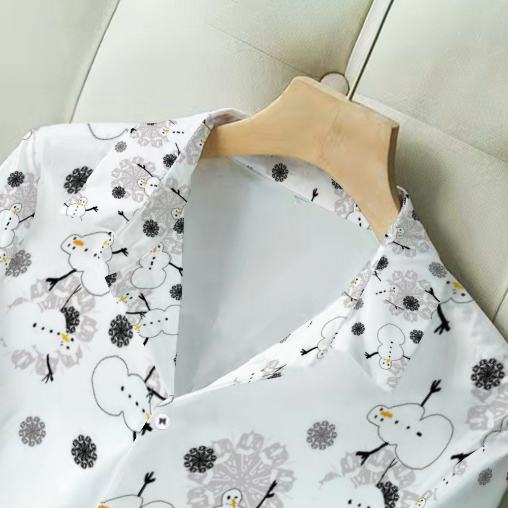 Snowman Pattern Custom All Over Print Women's Long Sleeves Shirt