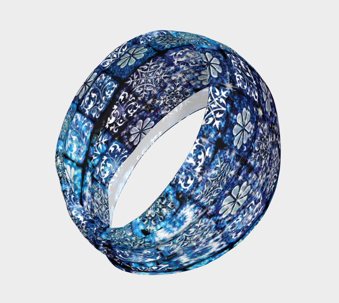 Blue Ice Crystals Headband