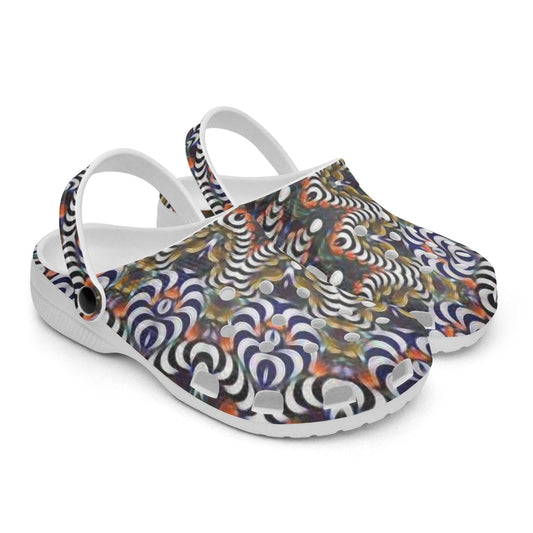 Stripes and Spirals 413. All Over Printed Clogs