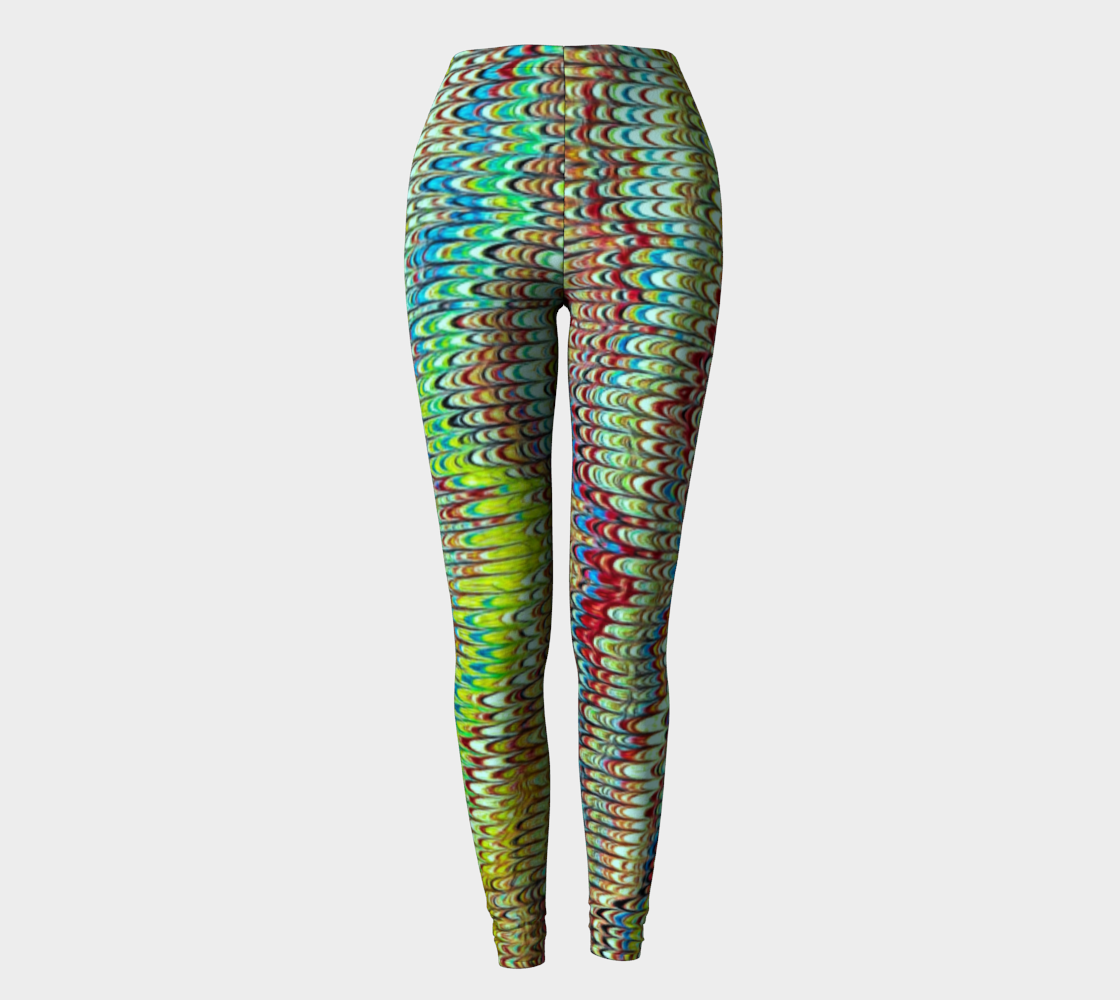 Cool Green Marbled Leggings