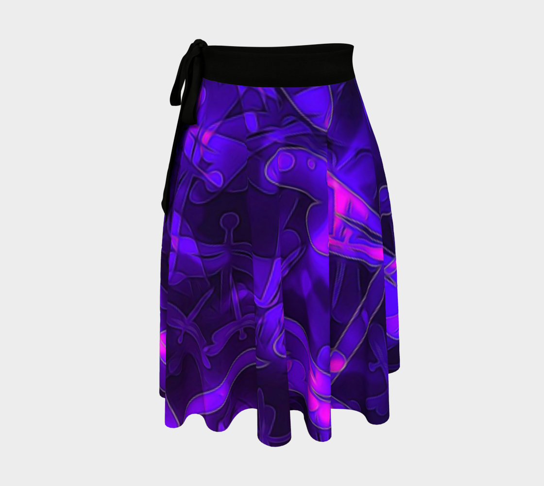 Bokeh Light Dragon Flies Wrap Skirt