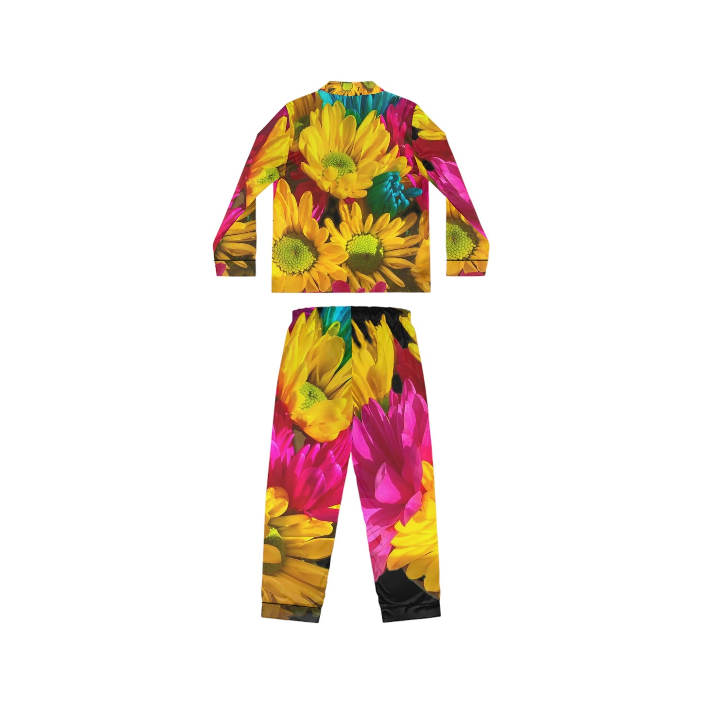 Colorful Daisies Women's Satin Pajamas (AOP)