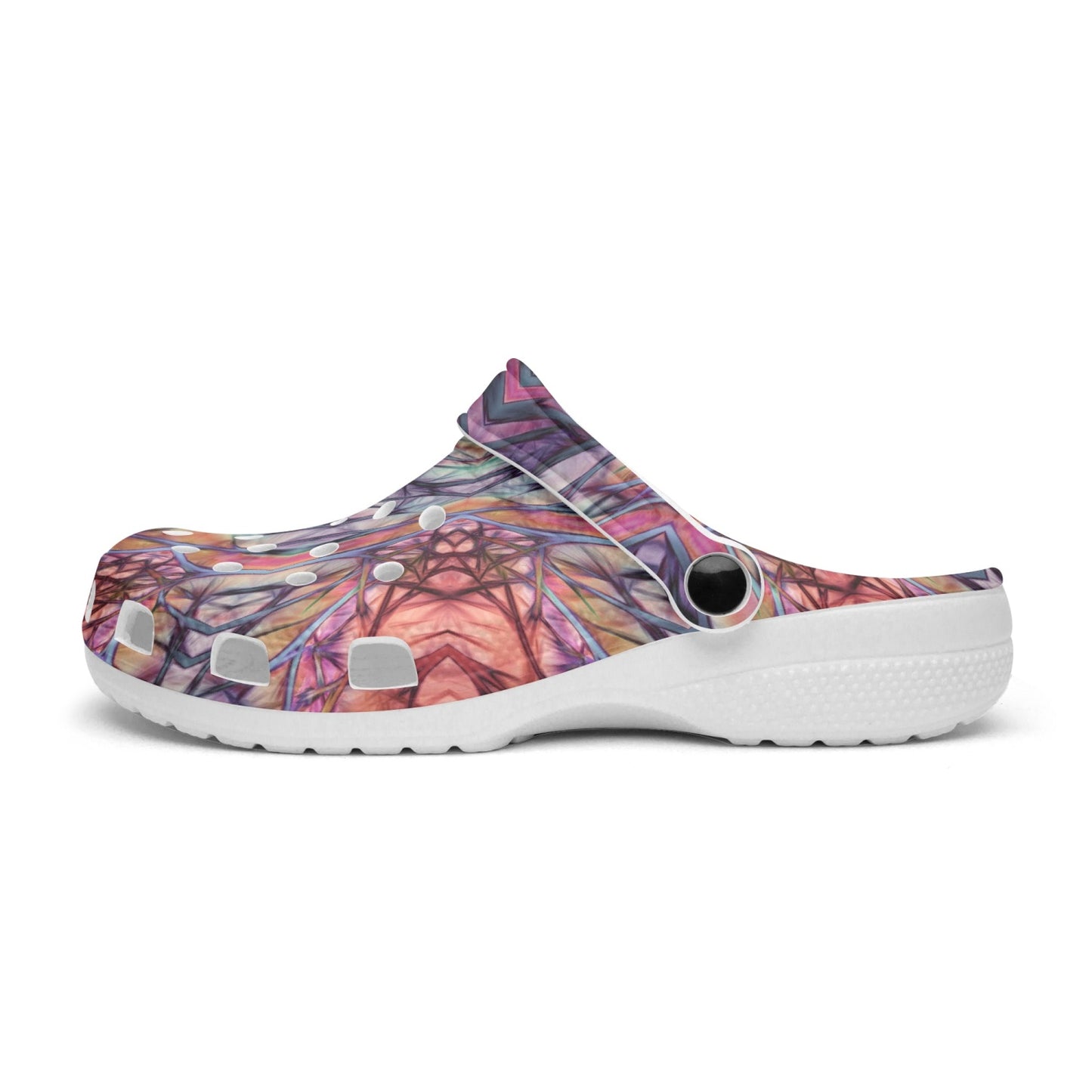 Pink Purple Kaleidoscope 2 413. All Over Printed Clogs