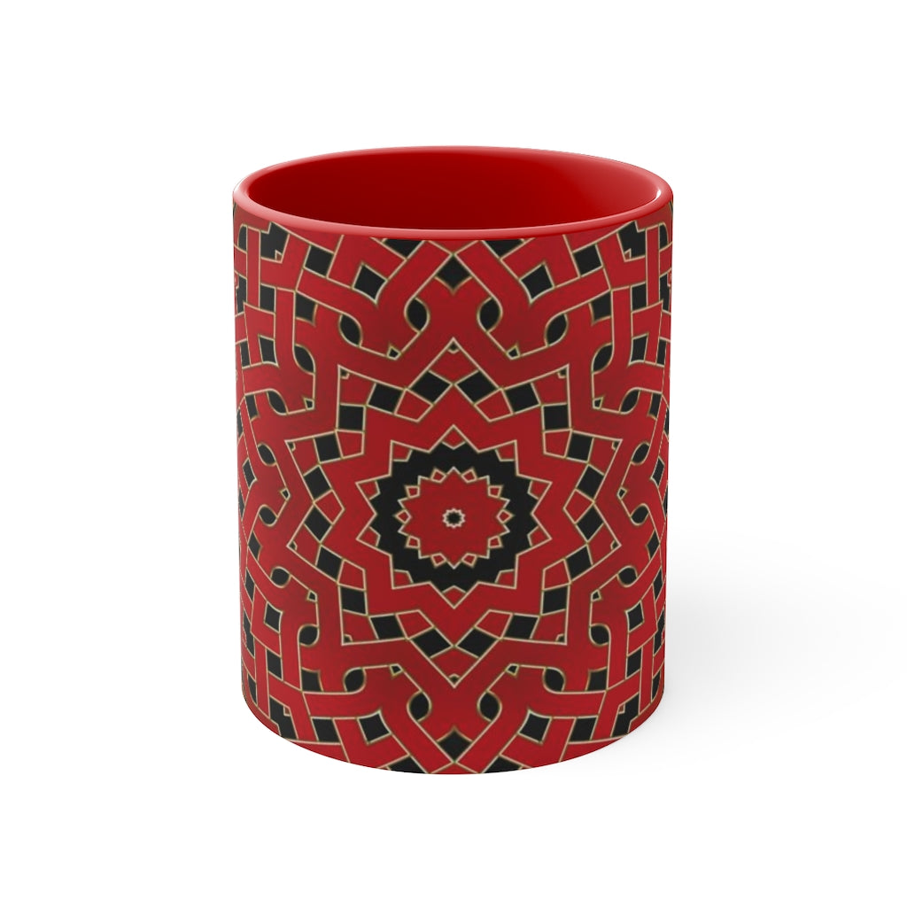 Orange Celtic Spiral Accent Mug