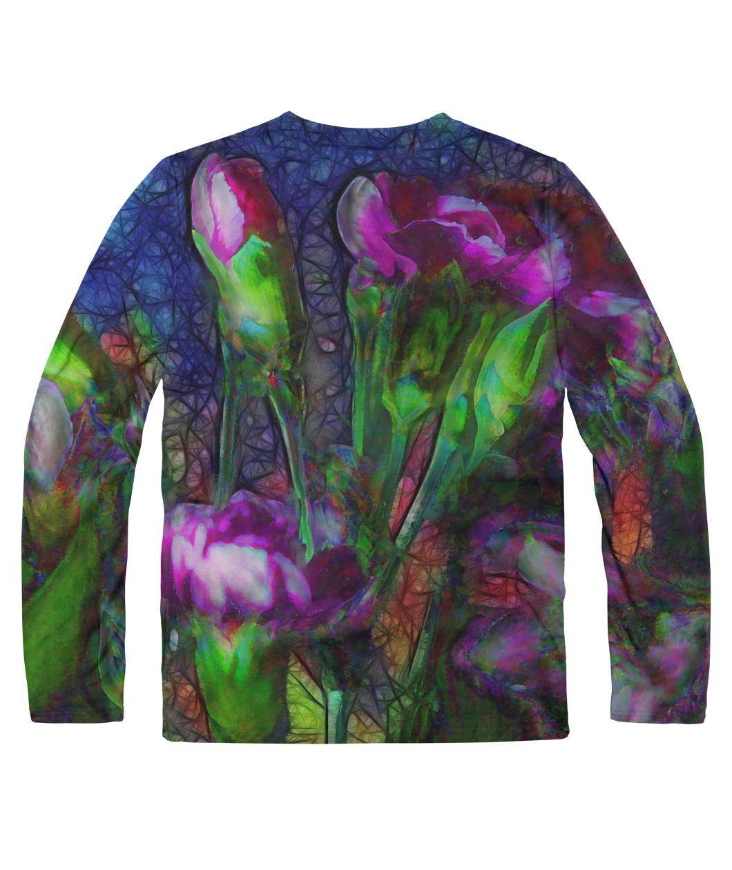 Abstract Pink Carnations Longsleeve Sublimation Long Sleeve