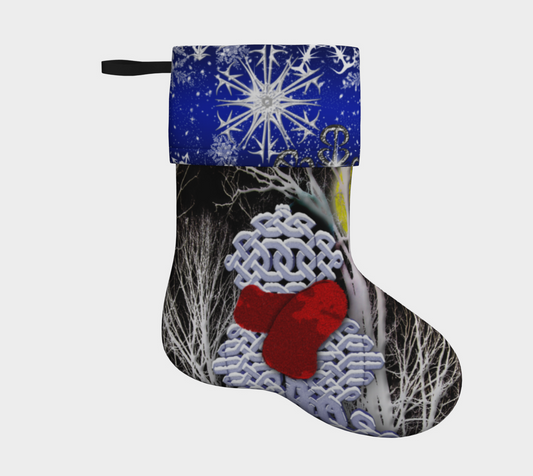 Celtic Knot Snowman Holiday Stocking