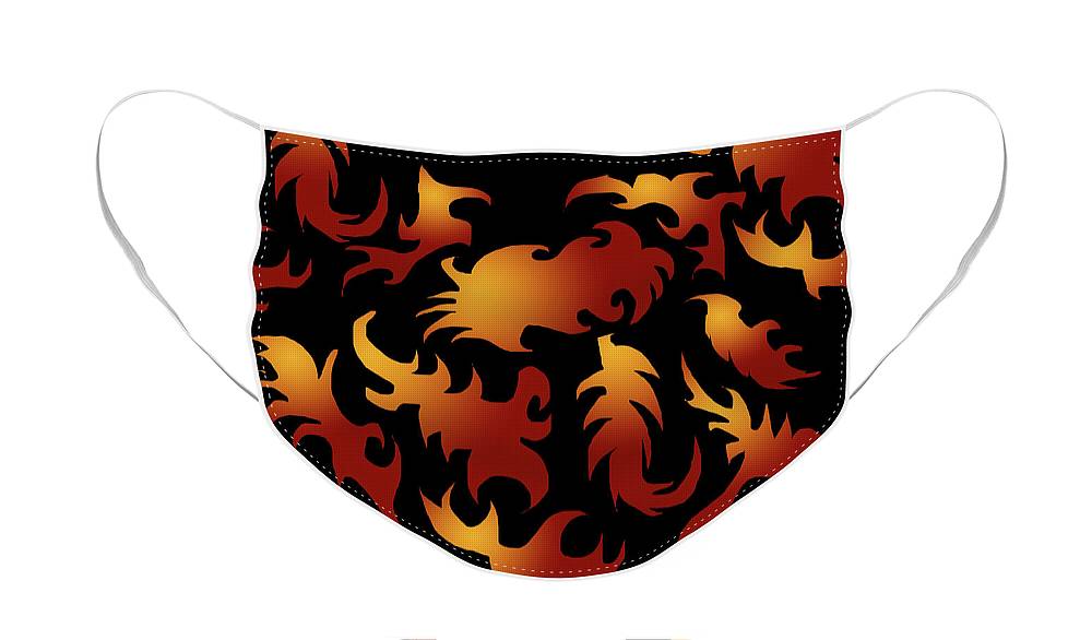 Abstract Flames Pattern - Face Mask