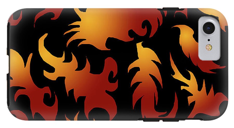 Abstract Flames Pattern - Phone Case