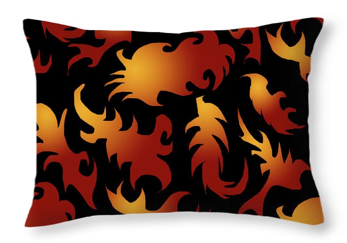 Abstract Flames Pattern - Throw Pillow