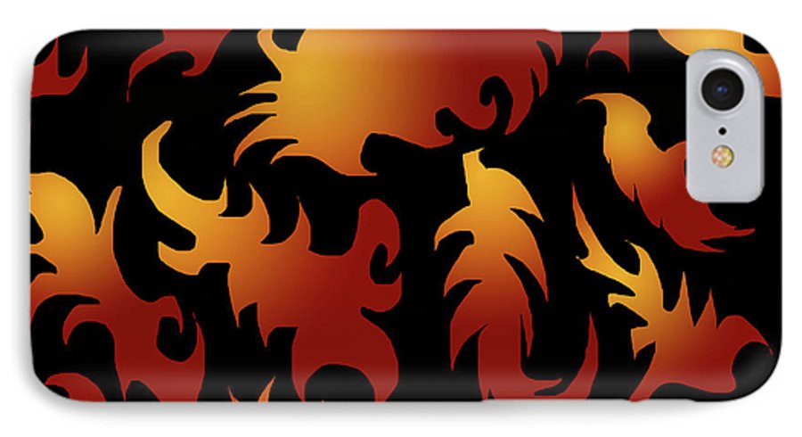 Abstract Flames Pattern - Phone Case