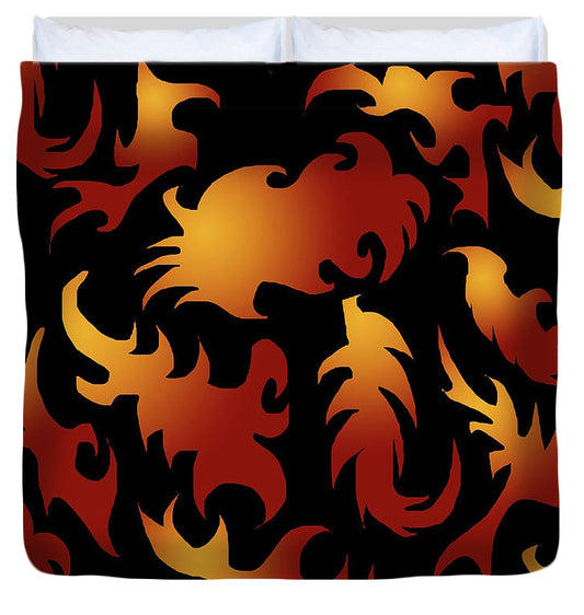 Abstract Flames Pattern - Duvet Cover