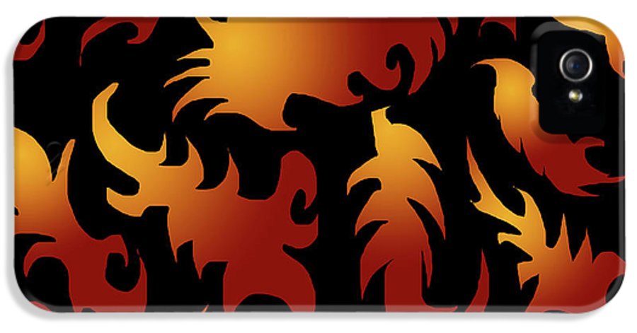 Abstract Flames Pattern - Phone Case