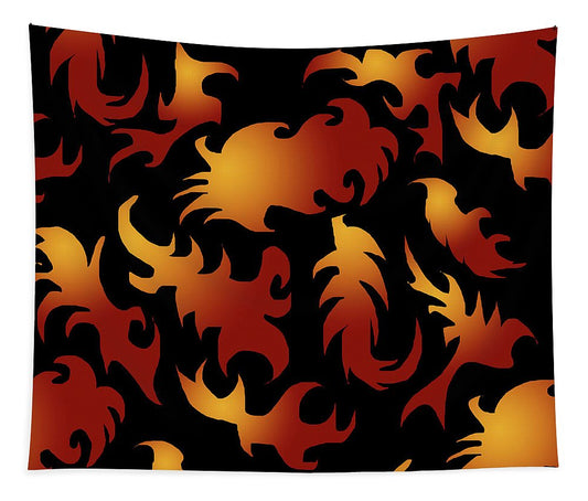 Abstract Flames Pattern - Tapestry