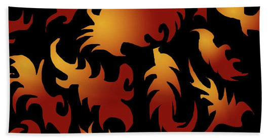 Abstract Flames Pattern - Bath Towel