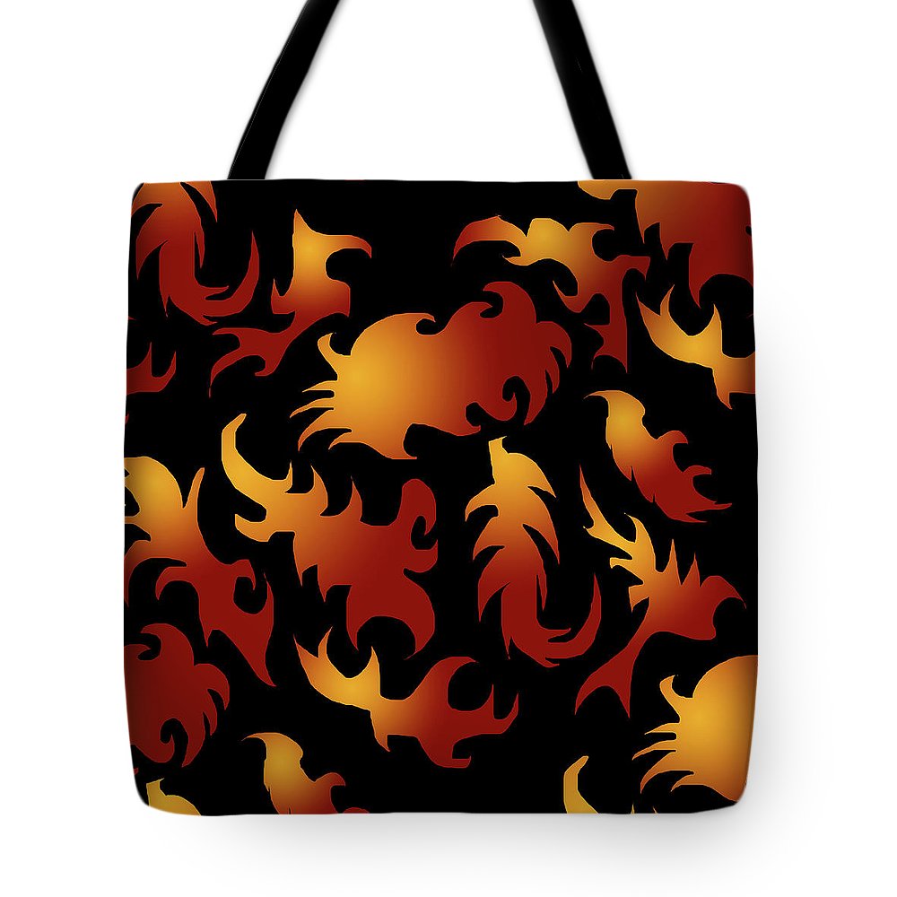 Abstract Flames Pattern - Tote Bag