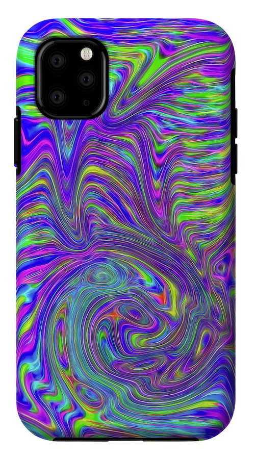 Abstract With Blue - Phone Case
