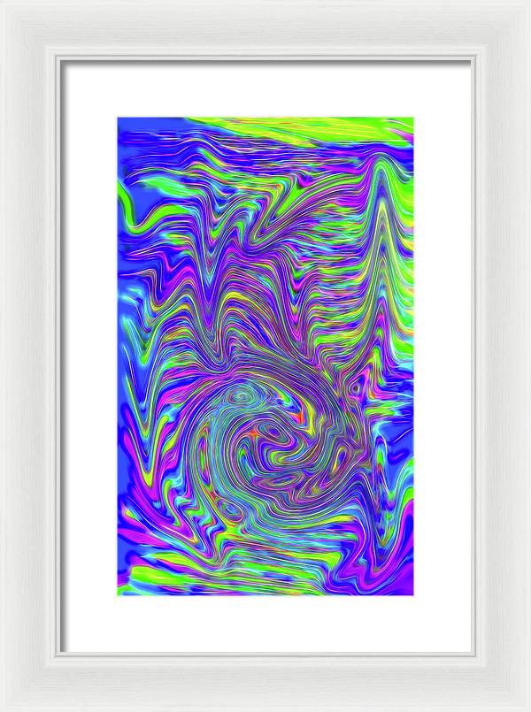 Abstract With Blue - Framed Print