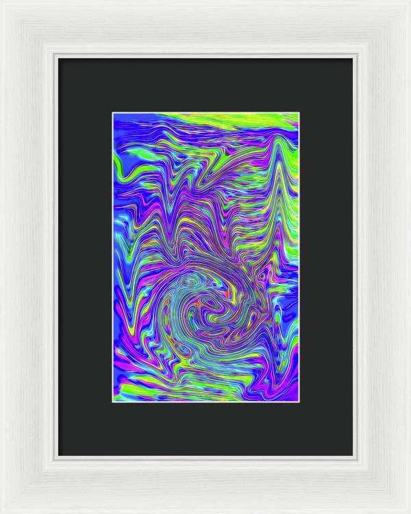 Abstract With Blue - Framed Print