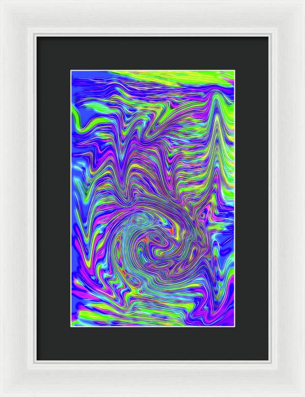 Abstract With Blue - Framed Print