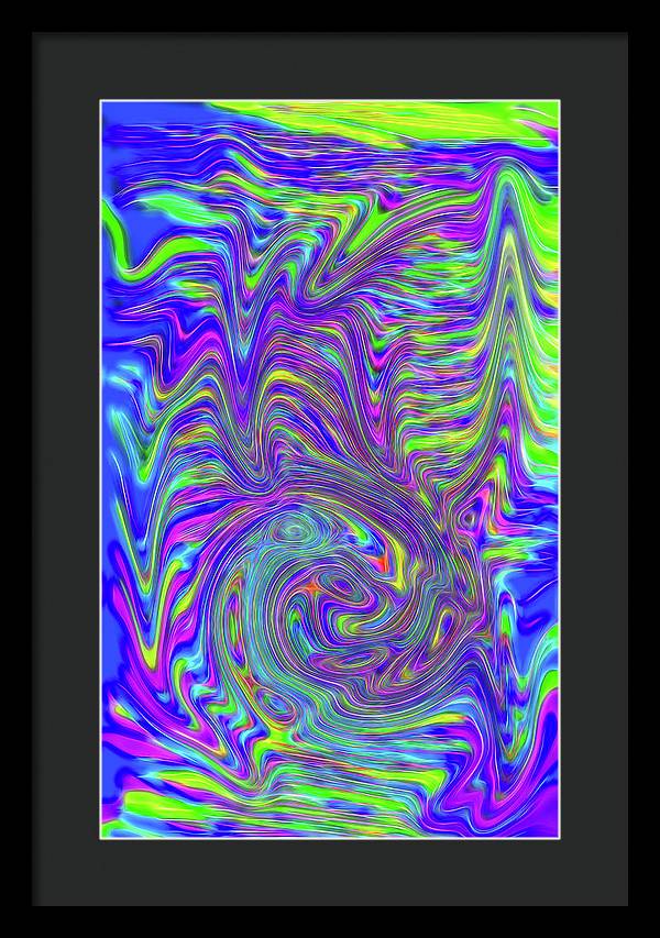 Abstract With Blue - Framed Print