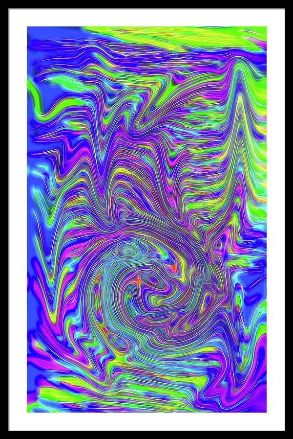 Abstract With Blue - Framed Print